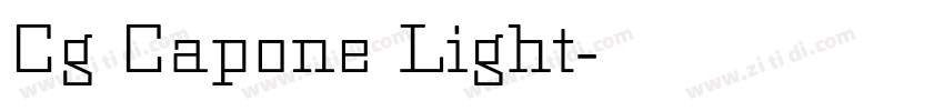 Cg Capone Light字体转换